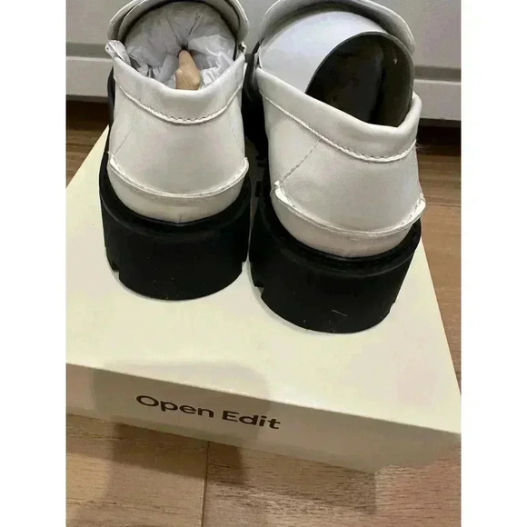 Open Edit Nordstrom Heather Platform Bit Loafer (Women) Ivory leather size 7 New - Picture 5 of 5